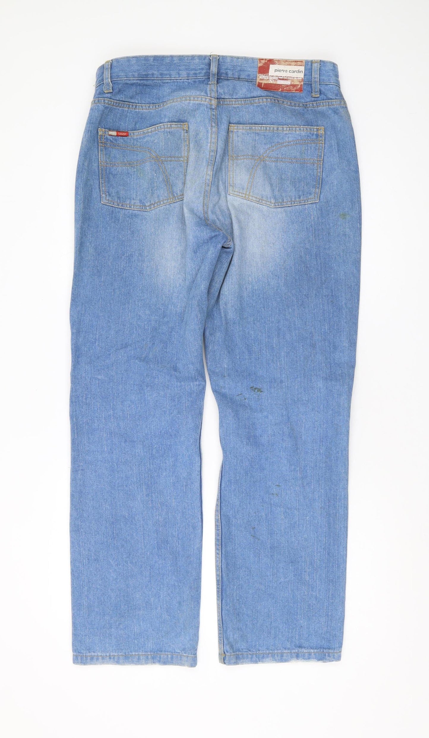 Mens UK Size 34S Pierre Cardin Regular Fit Straight Blue Jeans