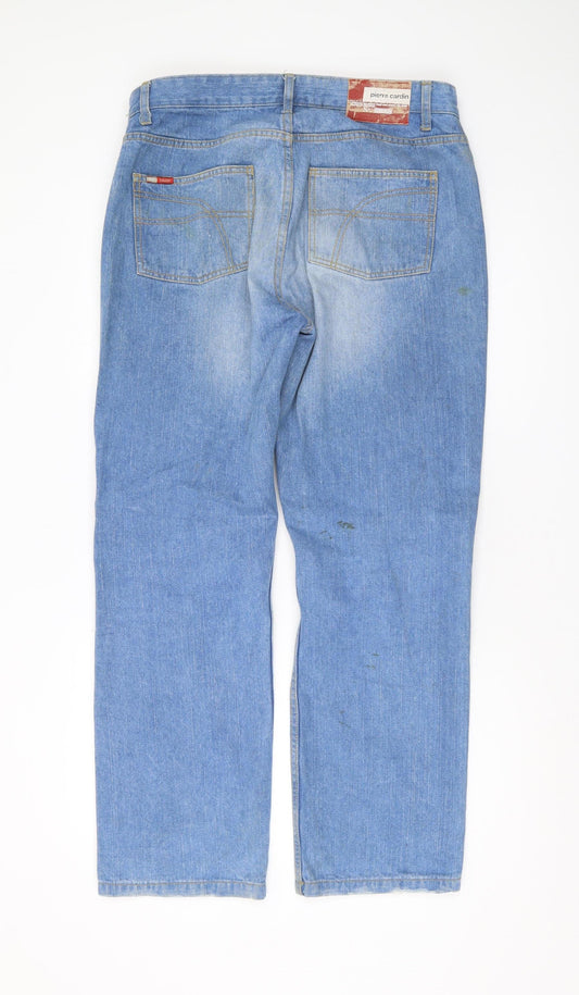 Mens UK Size 34S Pierre Cardin Regular Fit Straight Blue Jeans