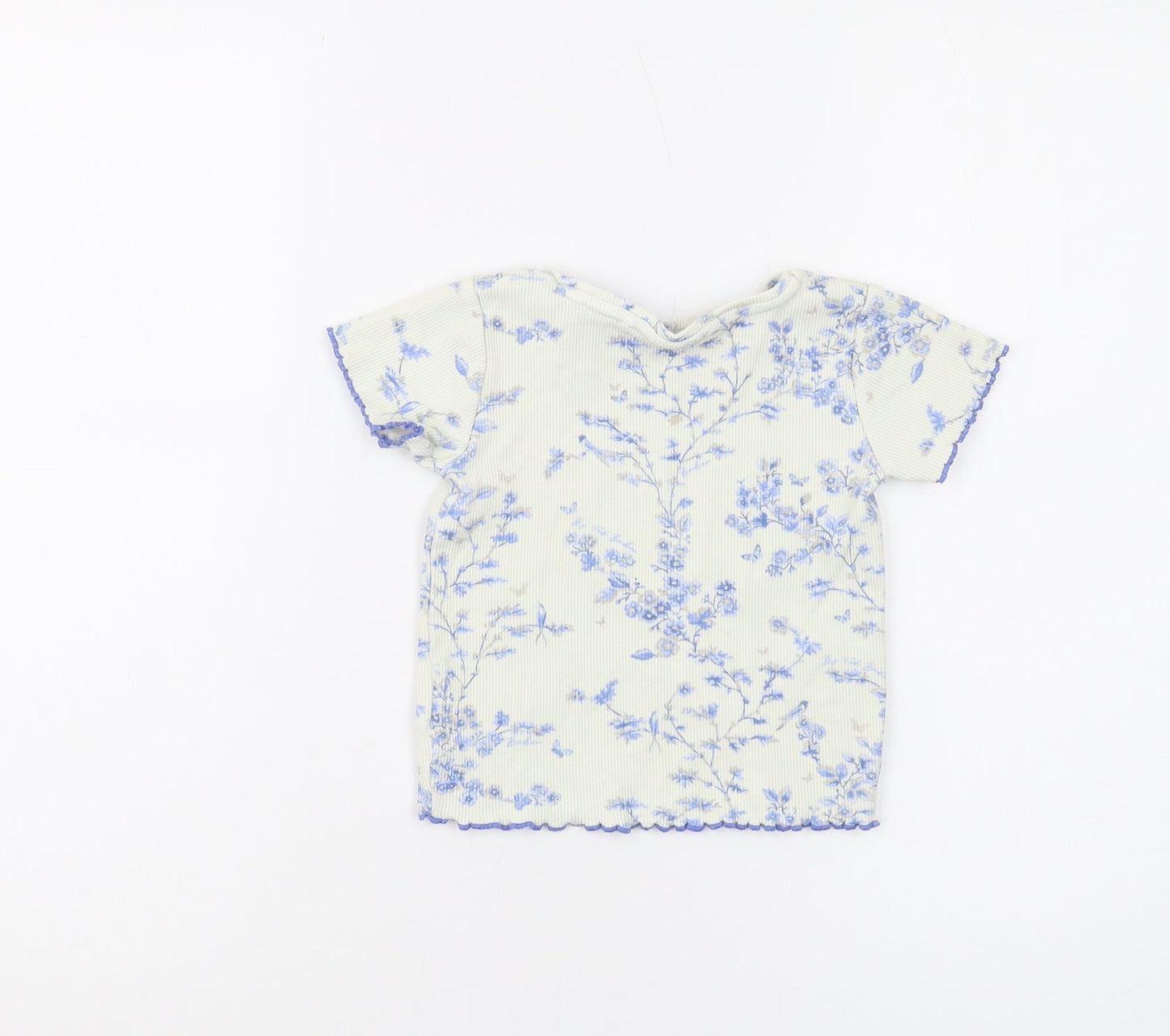 Baker by Ted Baker Girls Blue Floral T-Shirt Size 2-3 Years