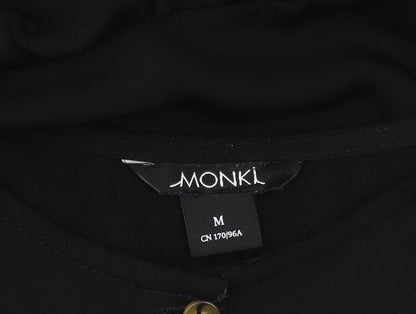 Womens UK Size M Monkl Black Tunic Blouse