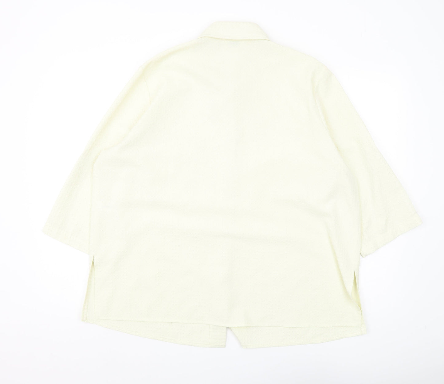 Womens UK Size 18 Classics Ivory Basic Button-Up