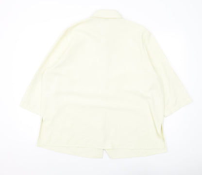 Womens UK Size 18 Classics Ivory Basic Button-Up