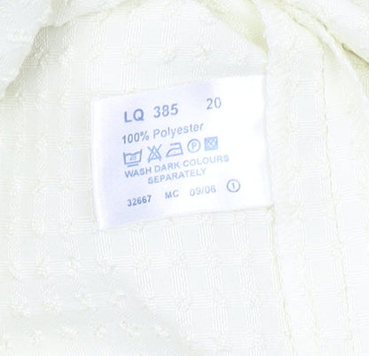 Womens UK Size 18 Classics Ivory Basic Button-Up