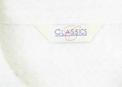 Womens UK Size 18 Classics Ivory Basic Button-Up