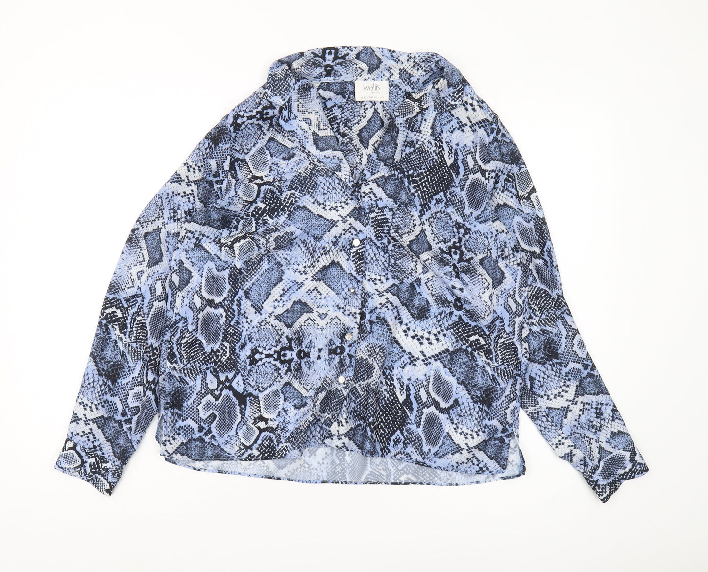 Womens UK Size 12 Wallis Blue Tunic Blouse
