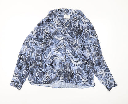 Womens UK Size 12 Wallis Blue Tunic Blouse