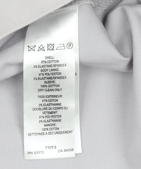 French Connection Women's Grey Ruffle Shift Dress Size 14