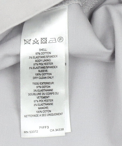 French Connection Women's Grey Ruffle Shift Dress Size 14