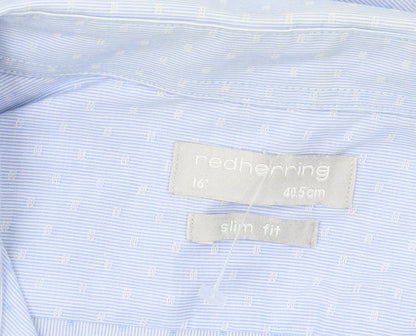 Debenhams Men's Blue Slim Fit Long Sleeve Shirt