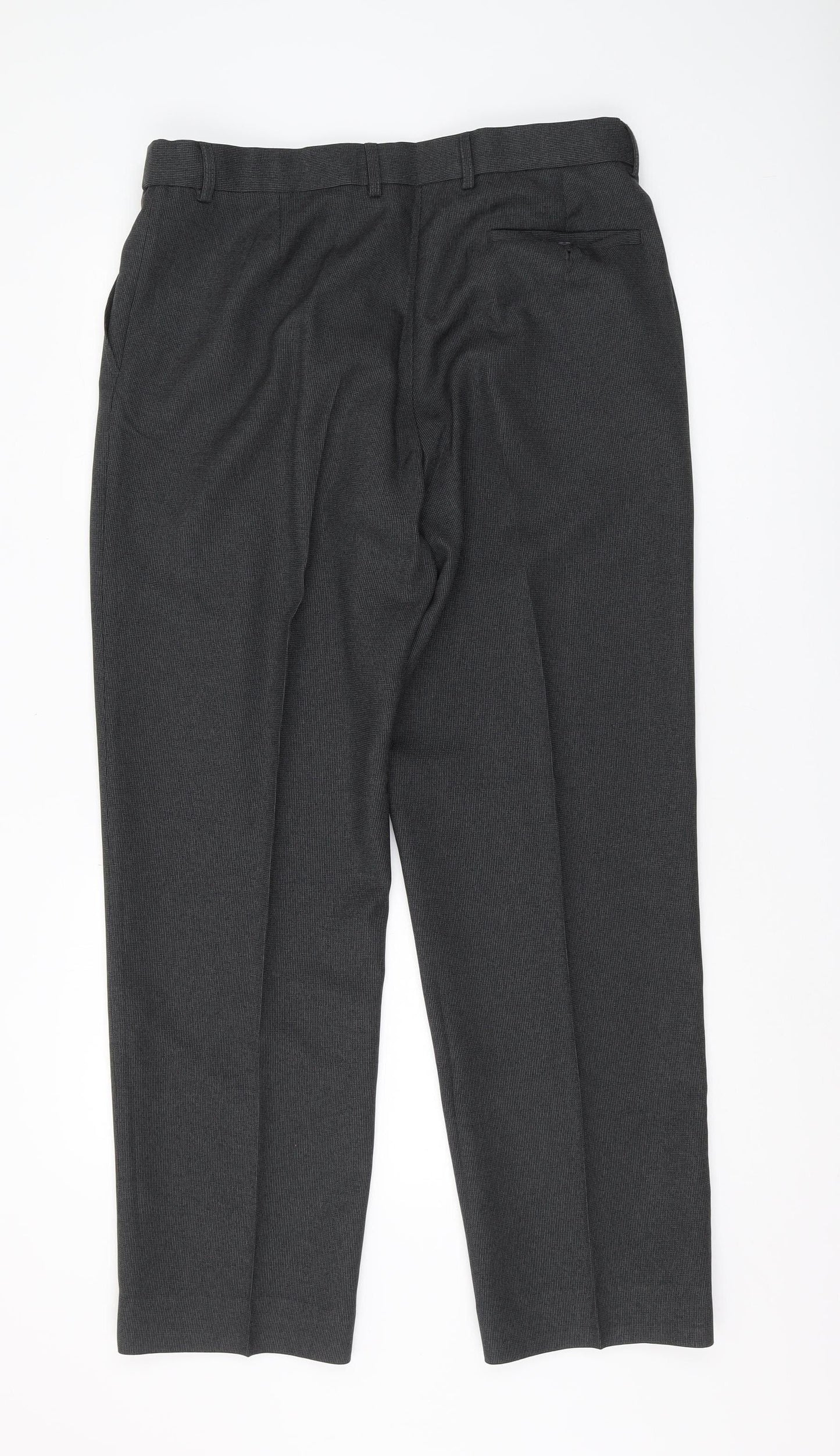 Mens UK Size 36 Debenhams Regular Fit Dress Pants Grey Trousers