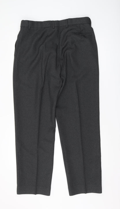 Mens UK Size 36 Debenhams Regular Fit Dress Pants Grey Trousers