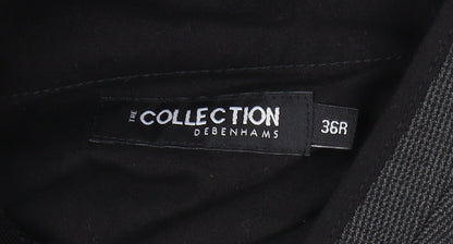 Mens UK Size 36 Debenhams Regular Fit Dress Pants Grey Trousers