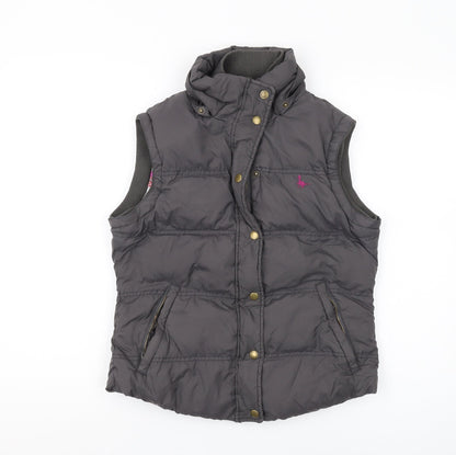 Jack Wills Women's Grey Puffer Waistcoat Size 10