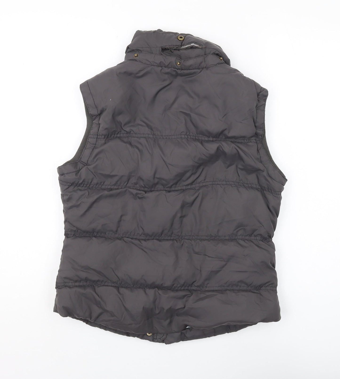 Jack Wills Women's Grey Puffer Waistcoat Size 10