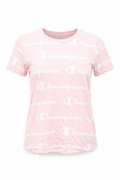 Champion Women's Pink Logo T-Shirt, Size S, Casual Style