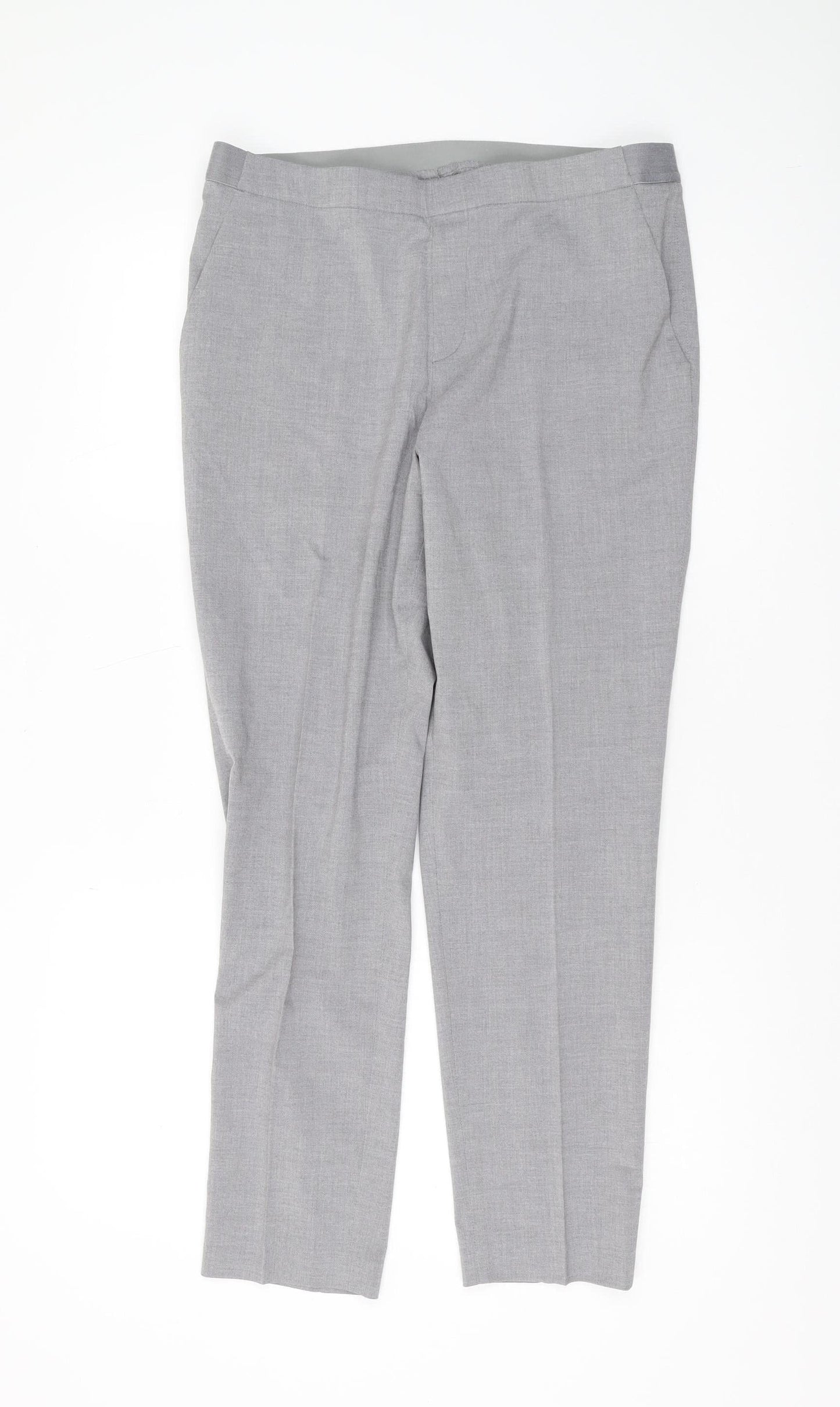 Womens UK Size L Uniqlo Regular Fit  Grey Trousers