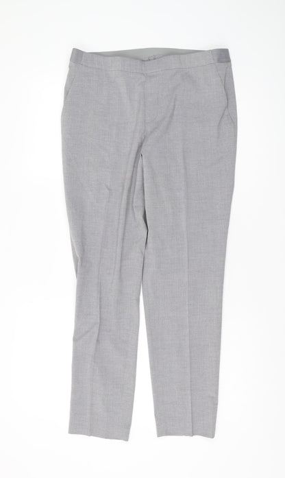 Womens UK Size L Uniqlo Regular Fit  Grey Trousers