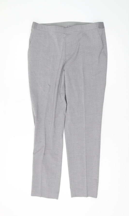 Womens UK Size L Uniqlo Regular Fit  Grey Trousers