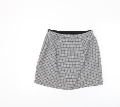 Abercrombie & Fitch Women's Grey Check Pencil Skirt M