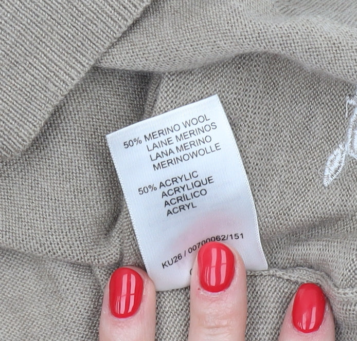 Wolsey Men's Beige XL Vest Tight-Knit V-Neck