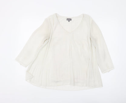 Phase Eight Women Ivory Long Sleeve Blouse Size 8