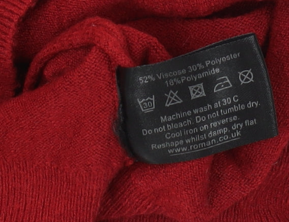 Womens UK Size 14 Roman Red Pullover Jumper