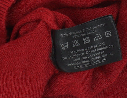 Womens UK Size 14 Roman Red Pullover Jumper