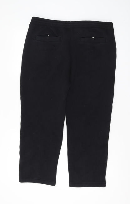 H&M Women's Black Regular Fit Trousers, Size L