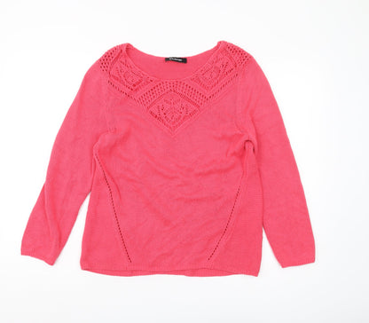 Kaleidoscope Women's Pink Pullover Jumper Size 12