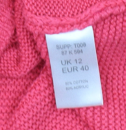 Kaleidoscope Women's Pink Pullover Jumper Size 12