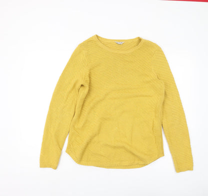 Womens UK Size 12 M&Co Yellow Pullover Jumper