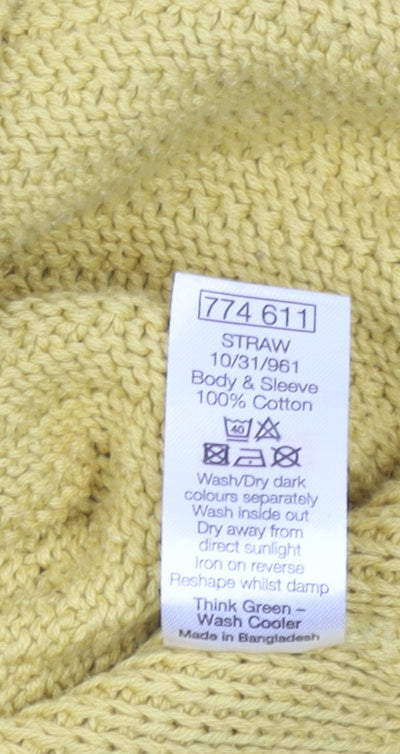 Womens UK Size 12 M&Co Yellow Pullover Jumper