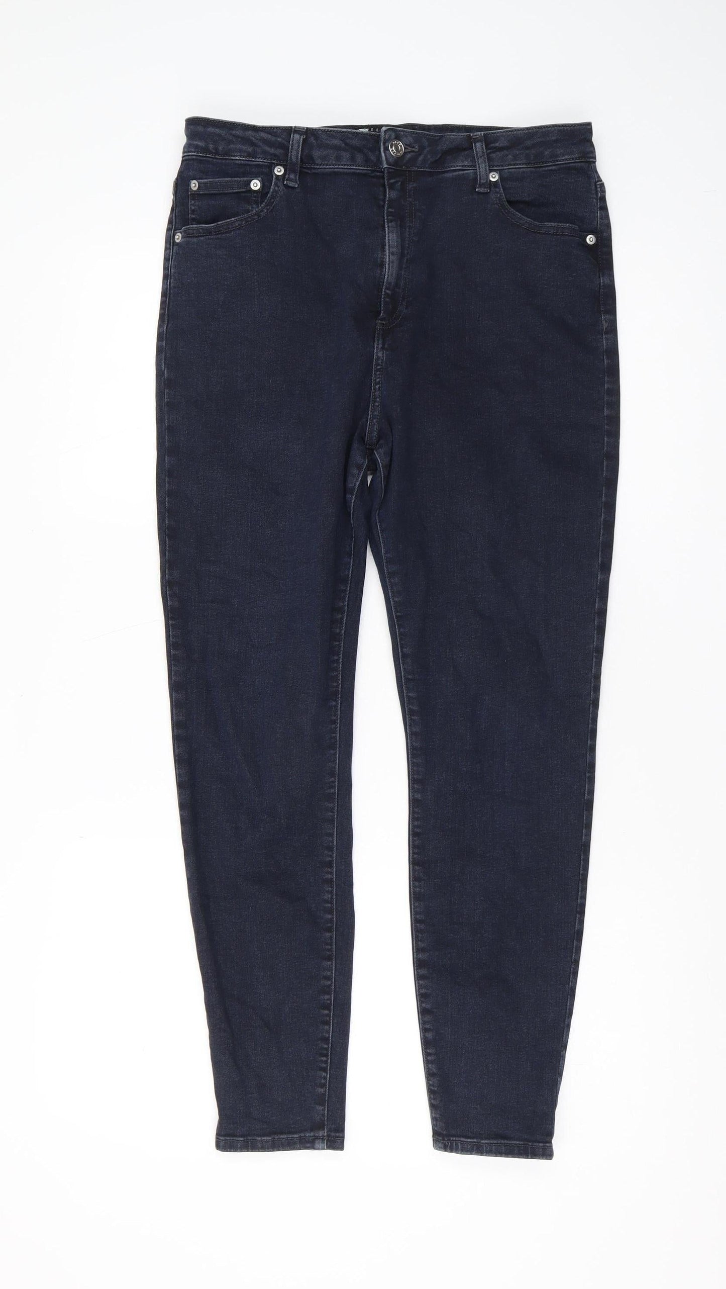 Womens UK Size L ASOS DESIGN Regular Fit Skinny Blue Jeans