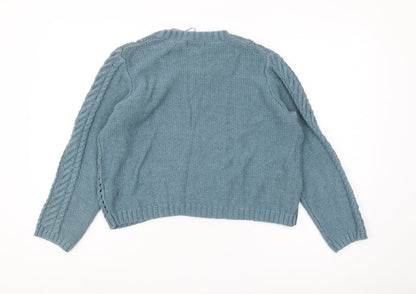 Womens UK Size 14 Marks and Spencer Blue Pullover Jumper