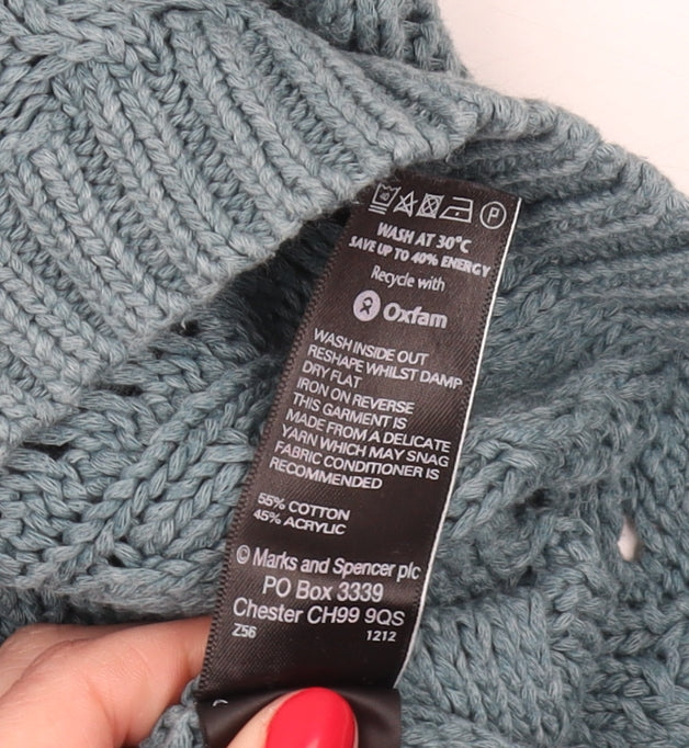 Womens UK Size 14 Marks and Spencer Blue Pullover Jumper