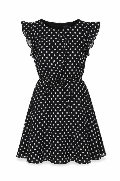 Wallis Women’s Petite Black Polka Dot Dress UK 12