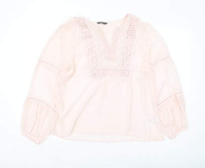 Womens UK Size 16 BHS Pink Tunic Blouse