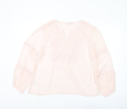 Womens UK Size 16 BHS Pink Tunic Blouse