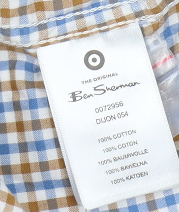Ben Sherman Men's Check Shirt L Collared Multicoloured