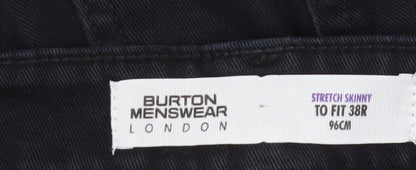 Burton Menswear Men's Black Skinny Jeans Size 38