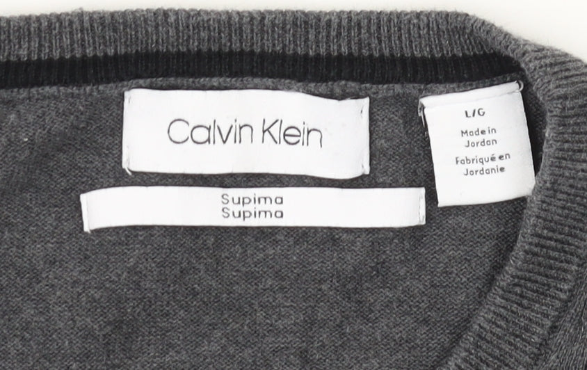 Calvin Klein Men's Grey L Pullover Jumper