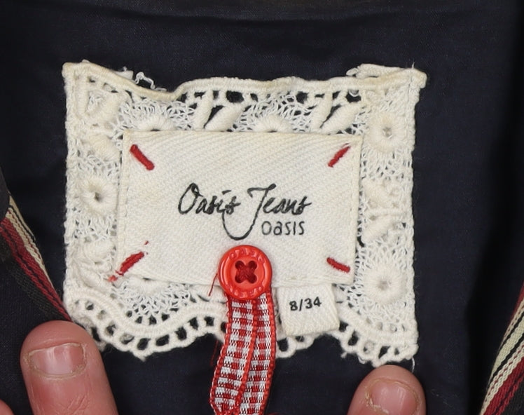 Oasis Women’s Multicoloured Striped Blazer Size 8