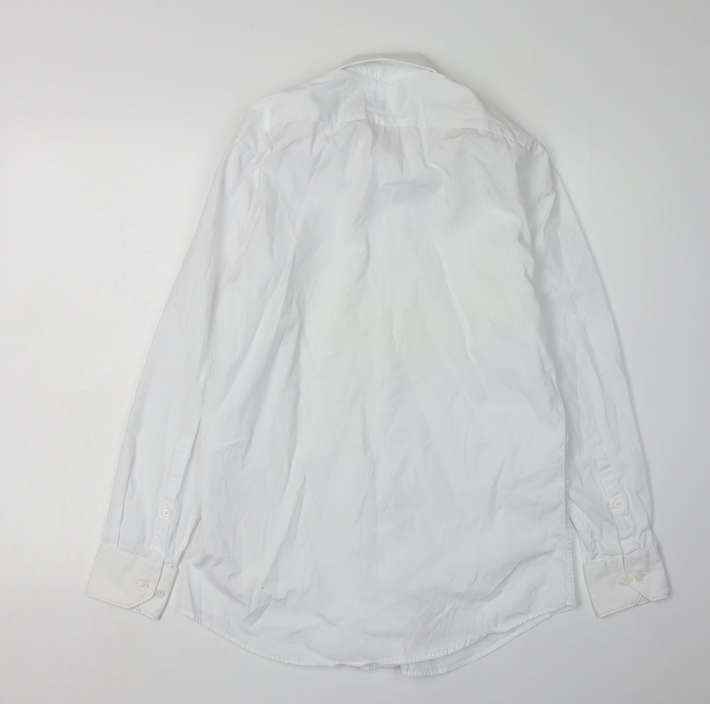T.M.Lewin Men's White Extra-Slim Fit Dress Shirt Size 16