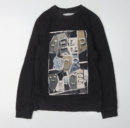 Unisex Adults UK Size XS Debenhams Black Pullover Sweatshirt