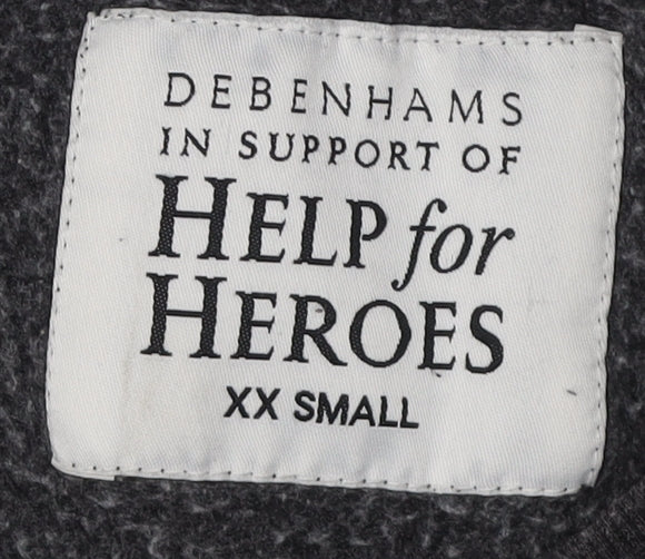 Unisex Adults UK Size XS Debenhams Black Pullover Sweatshirt