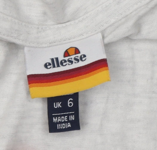 Womens UK Size 6 ellesse White Basic T-Shirt