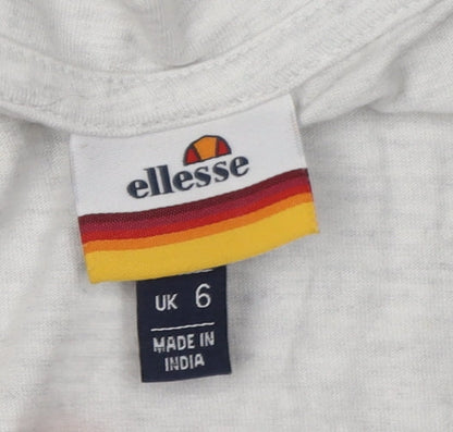 Womens UK Size 6 ellesse White Basic T-Shirt