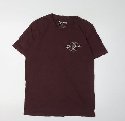 Mens UK Size L JACK & JONES Brown  T-Shirt