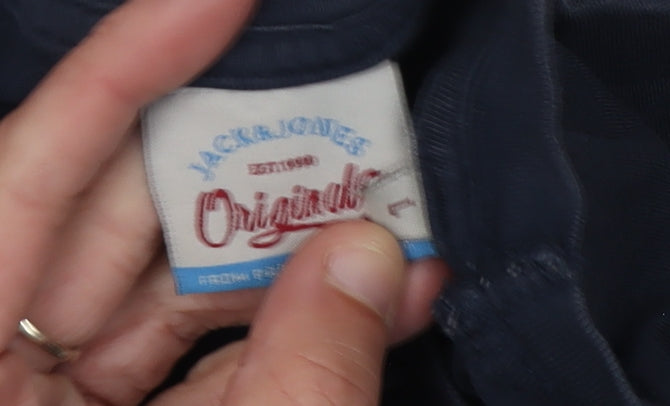 Mens UK Size L JACK & JONES Blue  T-Shirt