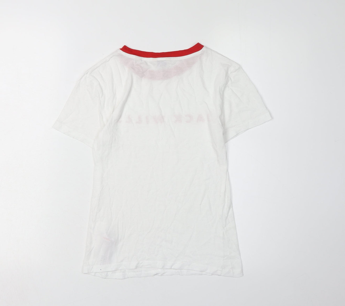 Jack Wills Women’s White Ringer T-Shirt Size 6